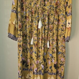 Chic Floral Maxi Dress in Mustard